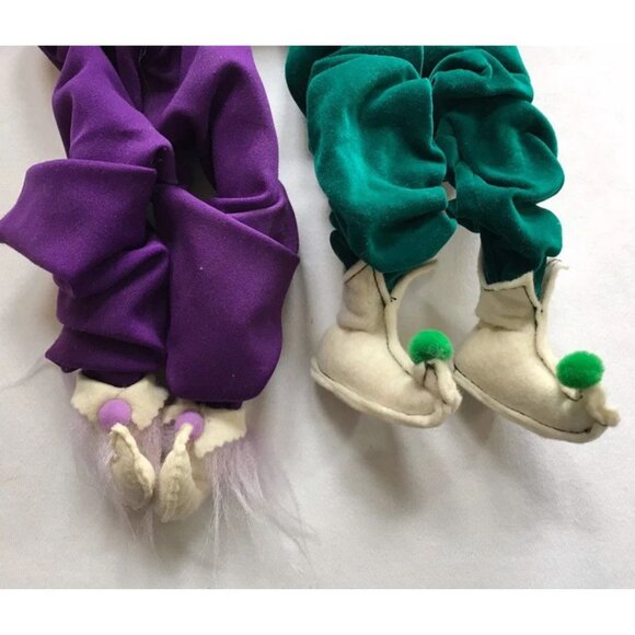 Vintage Handmade Christmas Pixie Bendy Dolls - Picture 5 of 8